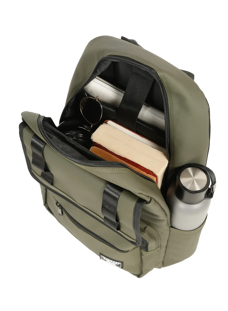 TEAKWOOD Olive Teakwood 23L Business Laptop Backpack for Men & Women | Fits up to 15 " Laptop | Premium Olive Office & Travel Backpack | Water-Resistant | Multi-Compartment | Ergonomic Lightweight Durable Design  | Best Price UAE